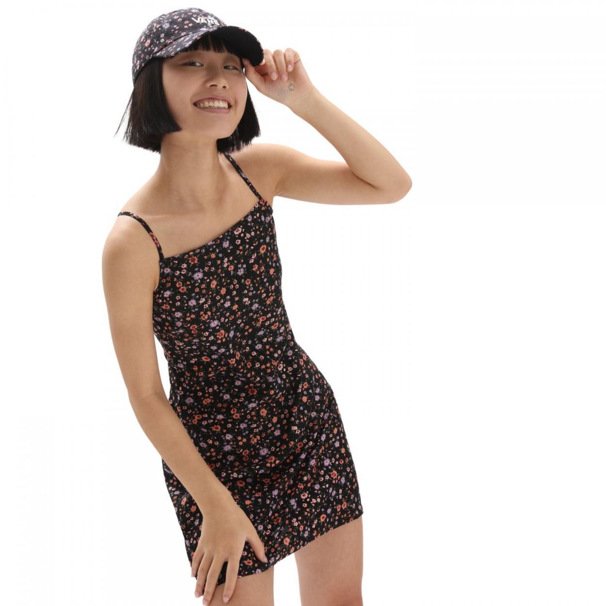 Vans Womens Ditsy Covered Summer Dress / Black Flower / RRP £37