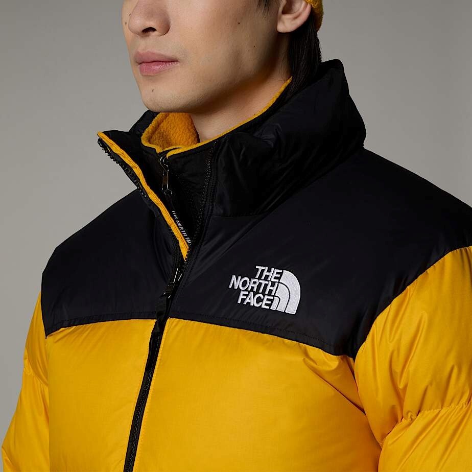 The North Face Mens 1996 Retro Nuptse Puffer Jacket / Black Yellow / RRP £315