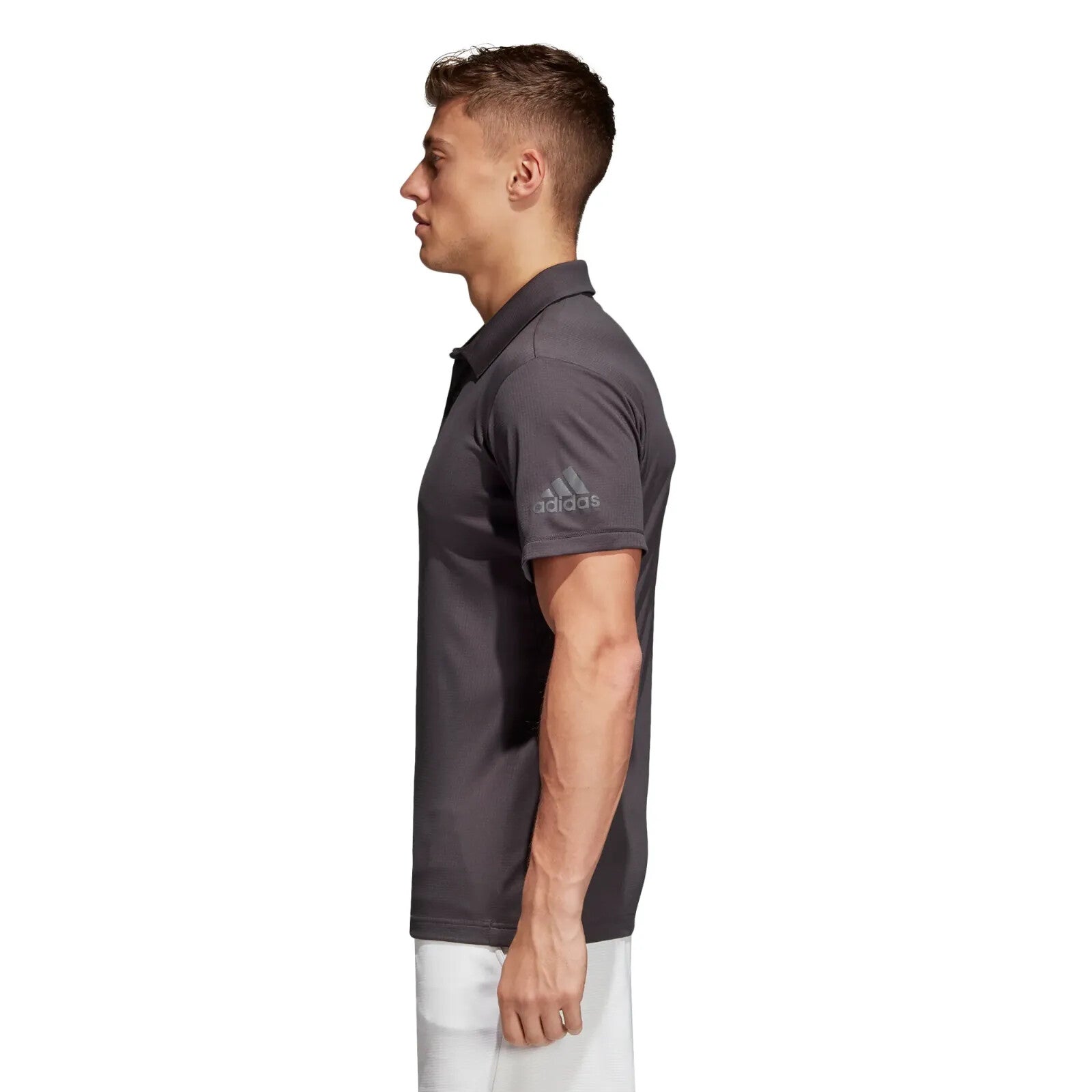 Adidas Mens Climachill Golf Tennis Polo / Carbon Black / Athletic Fit / RRP £45