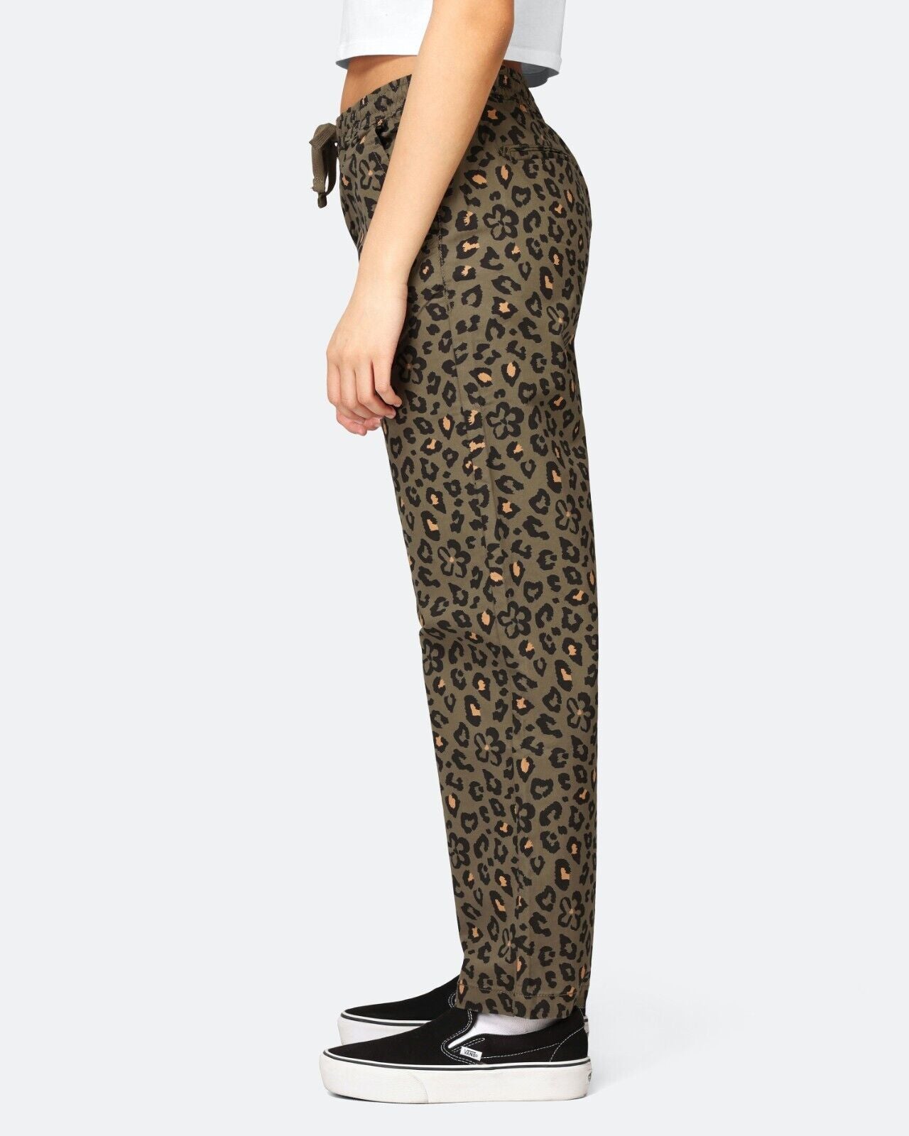 Vans Womens Range Print Relaxed Pant / Green Leopard / RRP £57