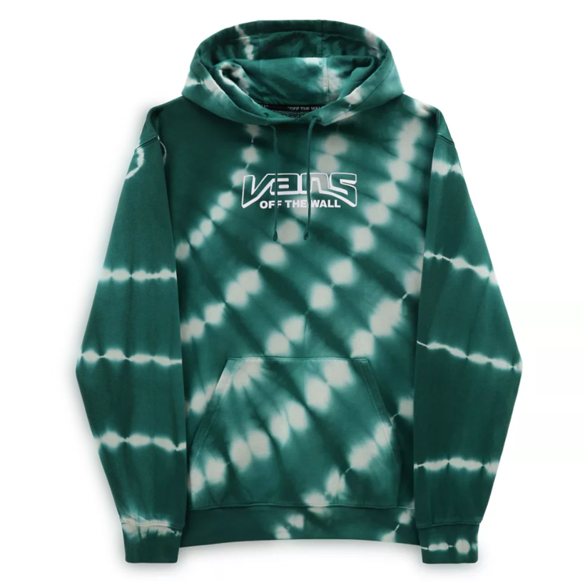 Vans Mens Logo Tie Dye Hoodie / Green / RRP £70