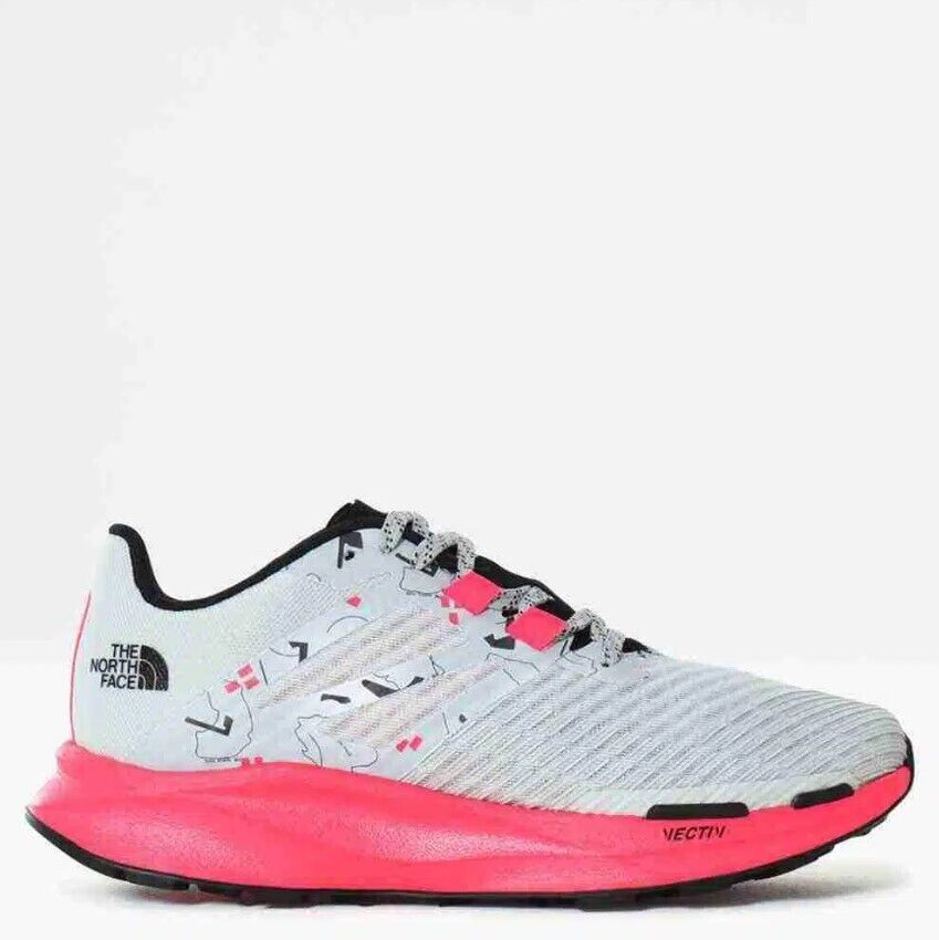 The North Face VECTIV Eminus Shoes - White Trail Marker Print/Brilliant Coral