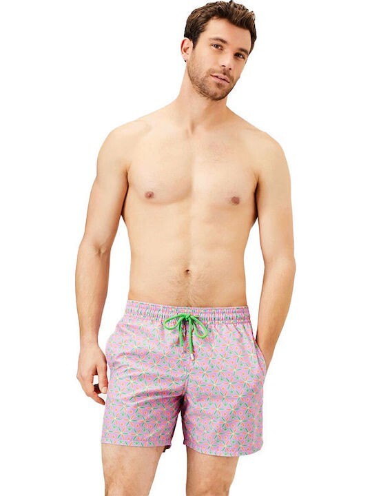 Vilebrequin Swim Shorts / Men’s / Moorea/ Baies Roses with Patterns/ RRP £175