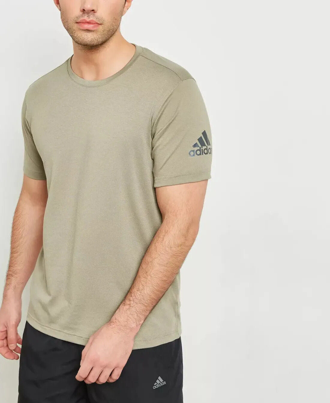 Adidas Mens Freelift Prime Fitness Running T-Shirt / Khaki / RRP £37