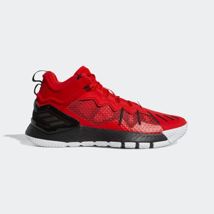 Adidas Unisex D Rose Son Of Chi Basketball Shoes / Red Black White / RRP £90