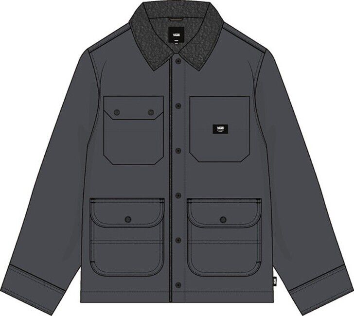 Vans Mens Herren Jacke Mn Drill Chore Coat Sherpa / Asphalt / RRP £120