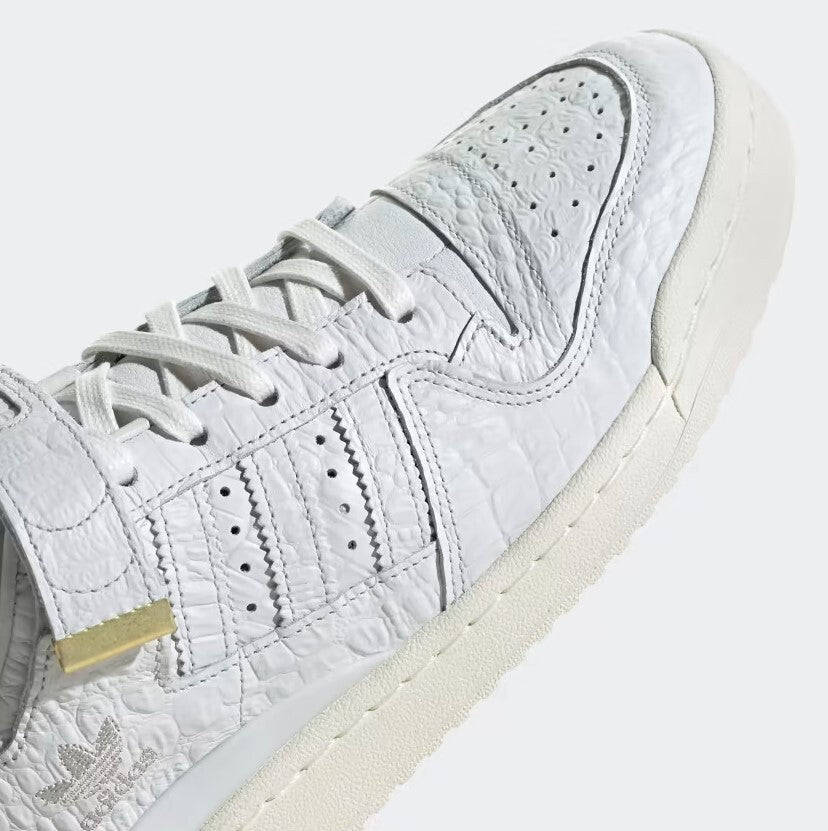 Adidas Mens Forum 84 Croc Skin Low Trainers / White / RRP £100