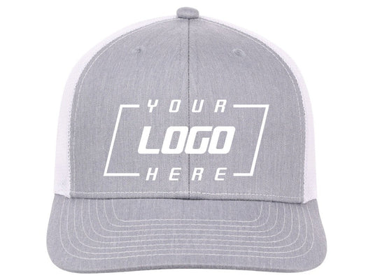 Unisex Plain Slam Dunk Trucker Hat / Grey White / RRP £18
