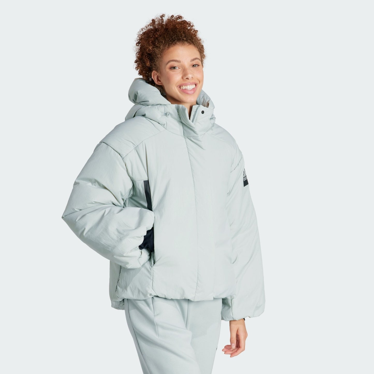 Adidas Womens Cold Ready MyShelter Puffer Jacket / Ice Blue / RRP £280