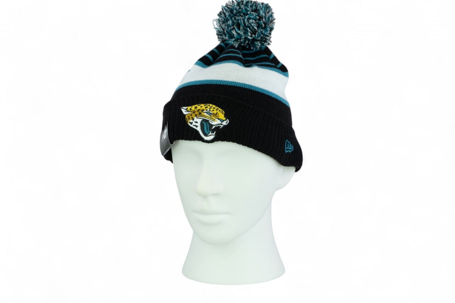 New Era Jacksonville Jaguars Team Knit Stripe Hat / Black Green / RRP £28