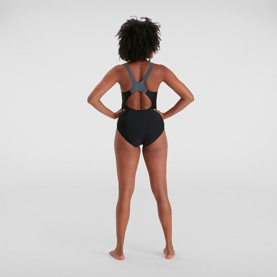 Speedo Women's Swimsuit / Muscleback / Black Grey / RRP £30
