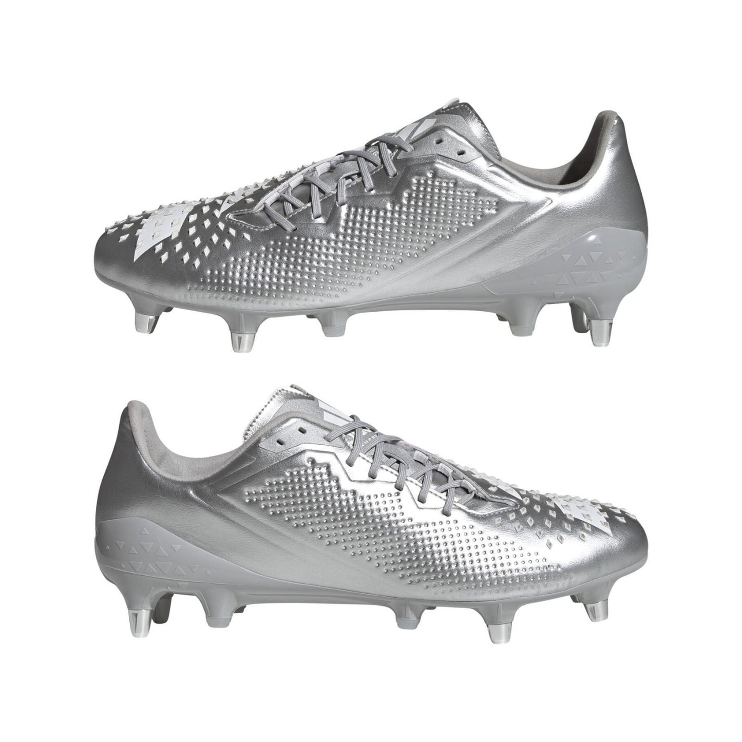 Adidas Unisex Predator Malice (SG) Rugby Boots / Silver White / RRP £180
