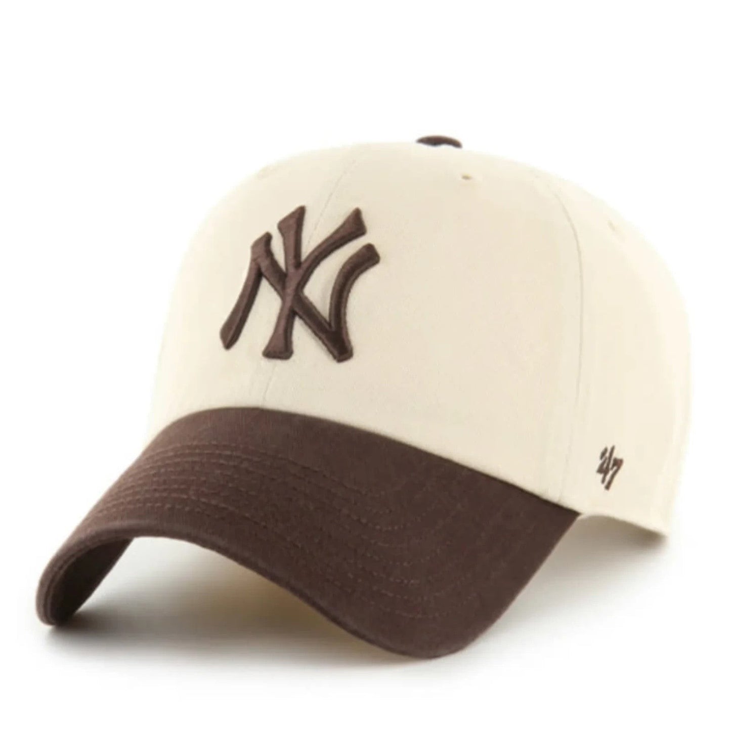 47 Brand New York Yankees 2-Tone Side Patch MVP Cap / Natural Brown / RRP £30