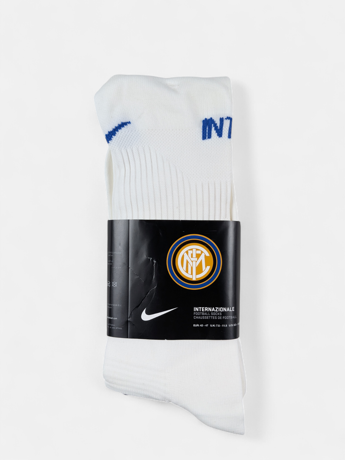 NIke Mens 2010-11 Inter Milan Away Football Socks / BNWT / White / RRP £15