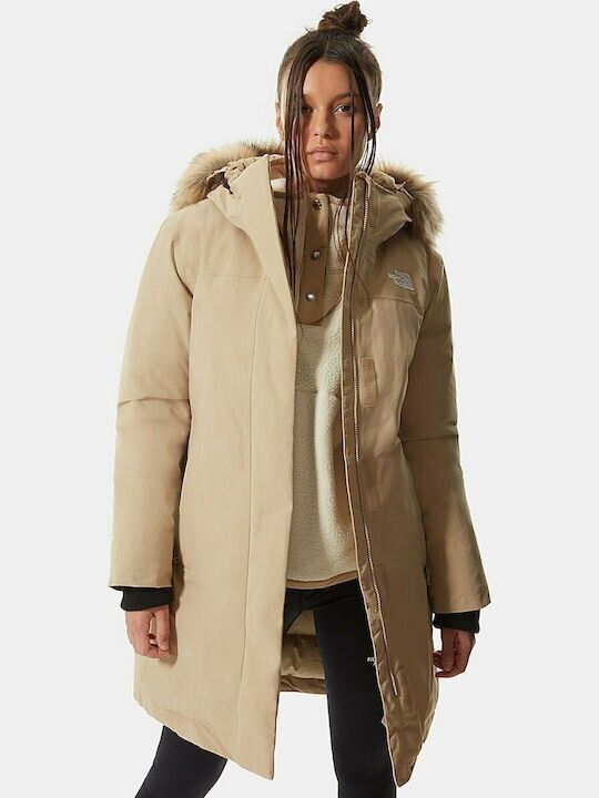 The North Face Women Arctic Parka Jacket Coat / Hawthorne Khaki / RRP £395