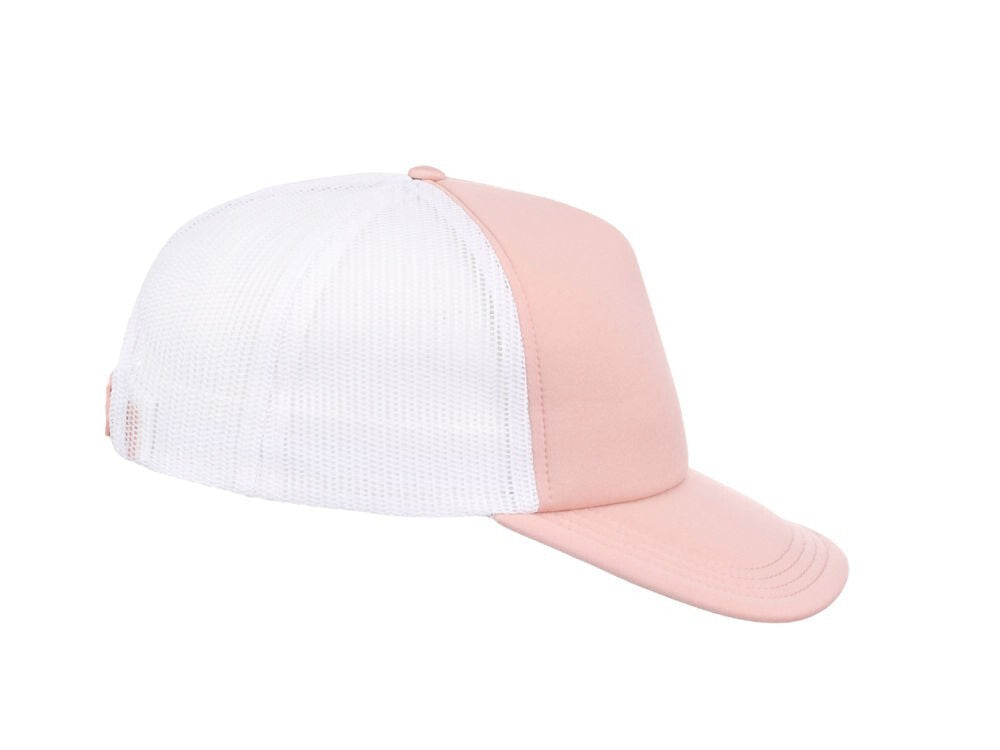 Unisex Plain Screen Foam Trucker Hat / Rose White / £20