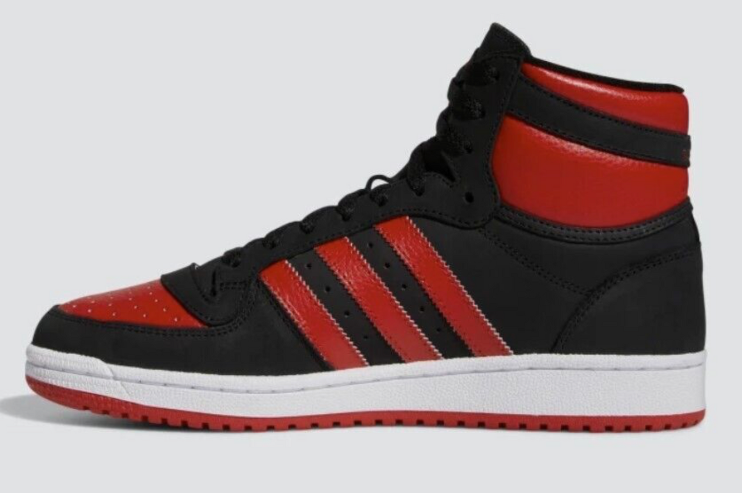 Adidas Mens Top Ten Hi Trainers / Black Red / RRP £85
