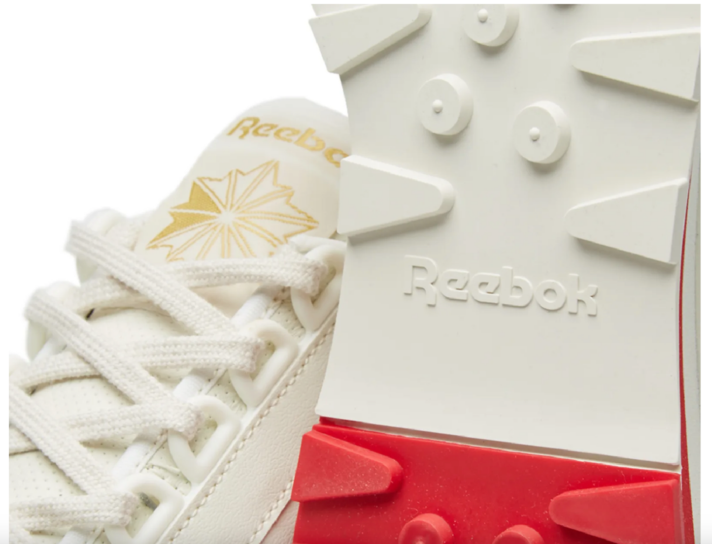 Reebok Mens Aztec Leather Trainers / Chalk Scarlet Red / BNIB / RRP £79