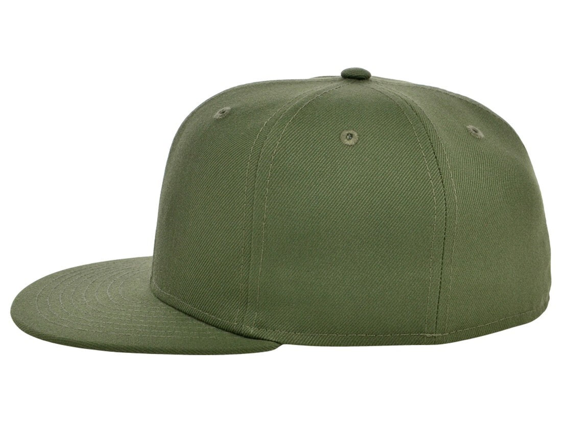 Crowns By Lids Unisex Plain Full Court Fitted UV Hat / Olive/Camo / RRP £25
