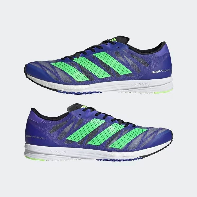 Adidas Mens Adizero Takumi Sen 7 Running Trainers / Blue Green / RRP £120