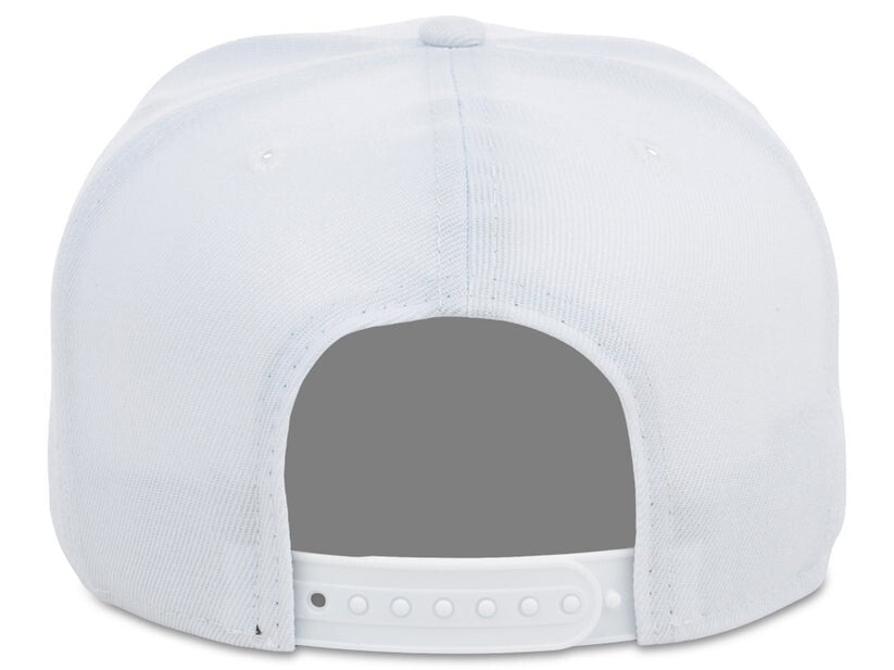 Unisex Plain Dime Snapback Hat / White / £22