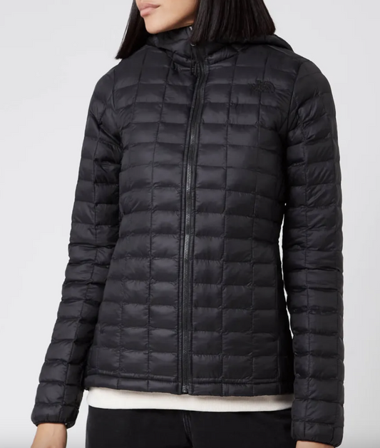 The North Face Women’s THERMOBALL Eco Hoodie–TNF Black Matte, Quilt Insulation