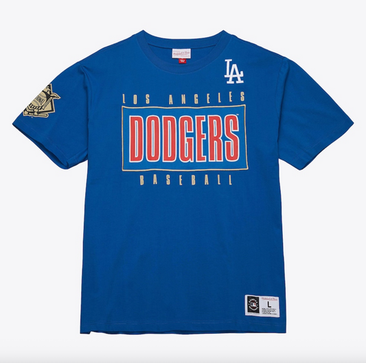 Mitchell & Ness Mens LA Dodgers MLB Team Tee / Blue / RRP £25