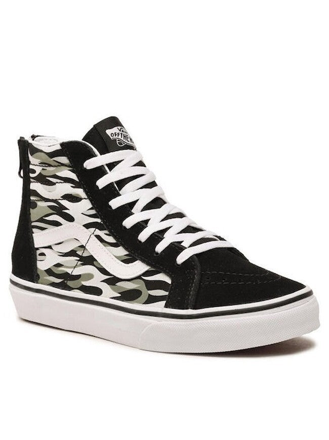 Vans Junior Sk8 Hi Zip Trainers / Black Green / RRP £53