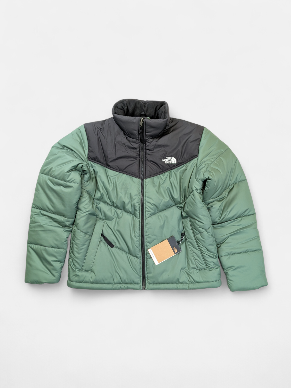 The North Face Womens SAIKURU PUFFER JACKET / Green Black / RRP £215