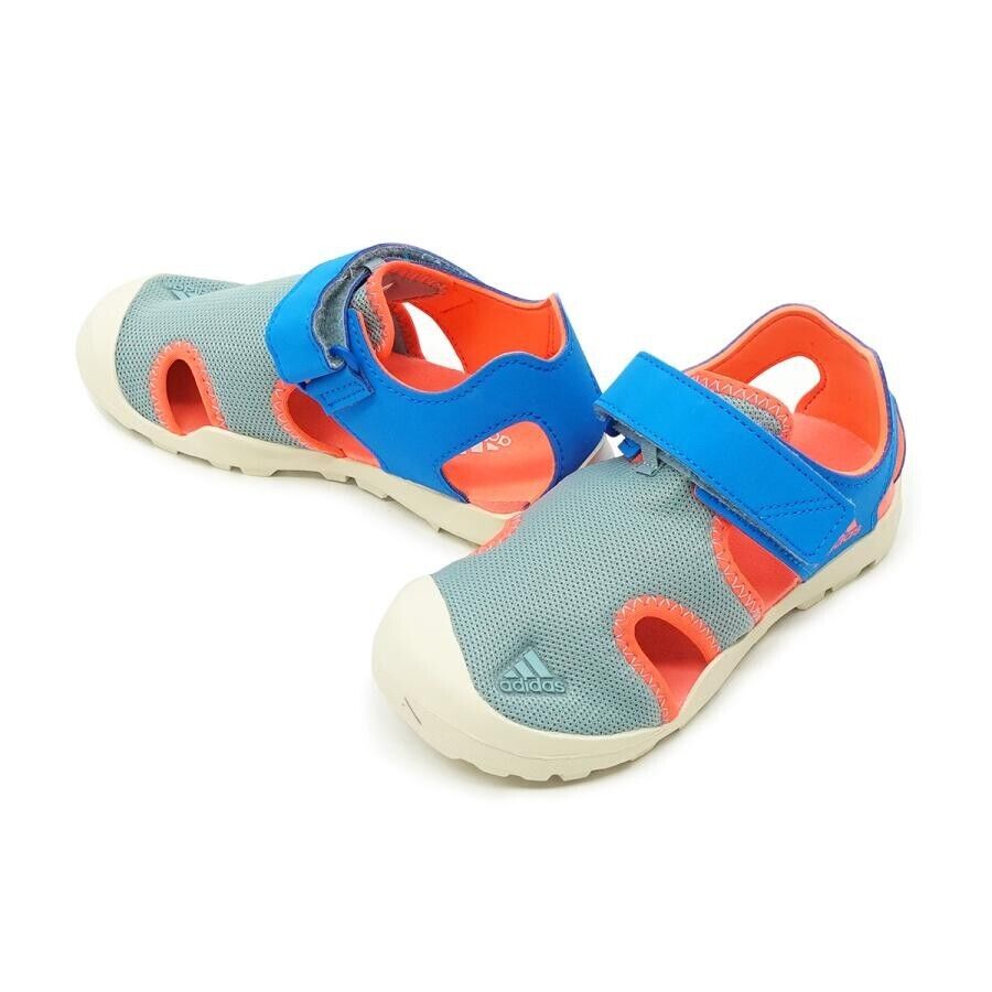 Adidas Kids Captain Toey Sandals / Grey Blue Orange / RRP £43