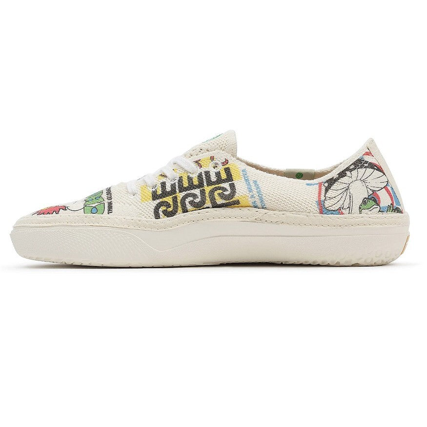 Vans Eco Theory Circle Vee Trainers / Beige Multi / RRP £105