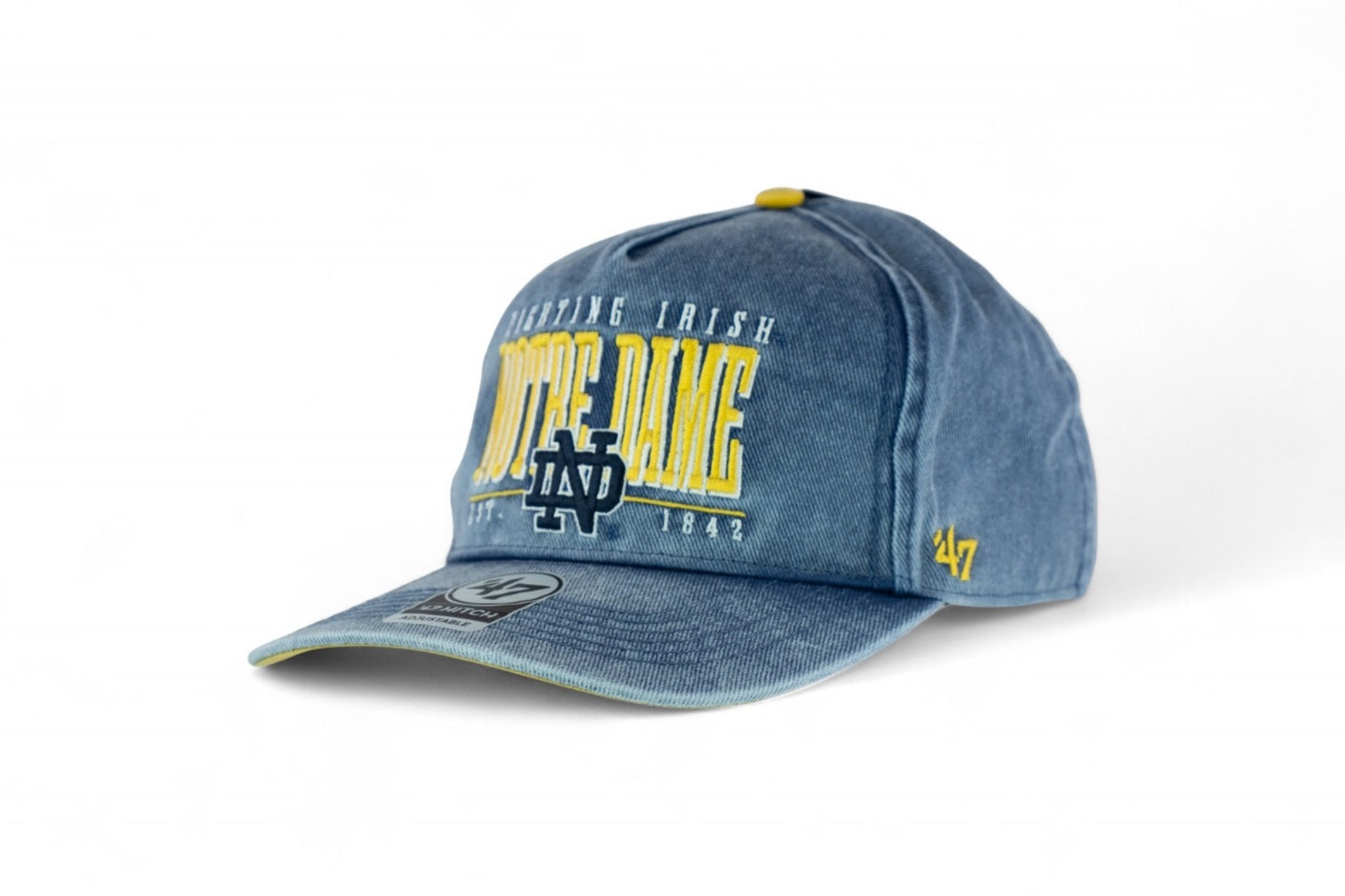 47 Brand Notre Dame Fighting Irish Hitch Snapback Cap / Denim Blue / RRP £35
