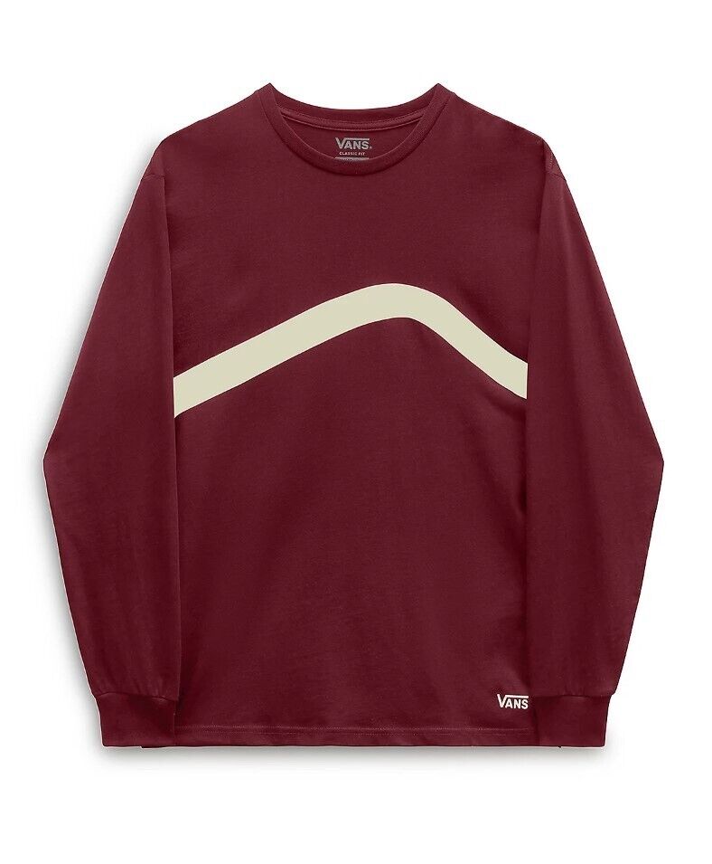 Vans Mens Sidestripe Blocks LS T-Shirt / Red / RRP £37