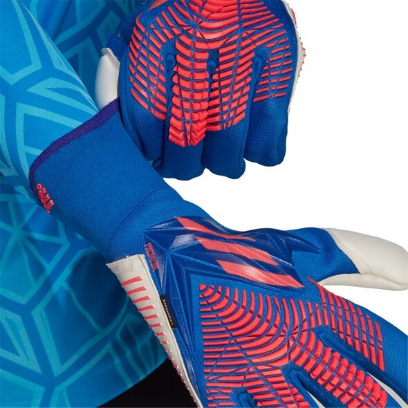 Adidas Predator Pro Finger Save Goalkeeper Gloves / Hero Blue Red / RRP £120