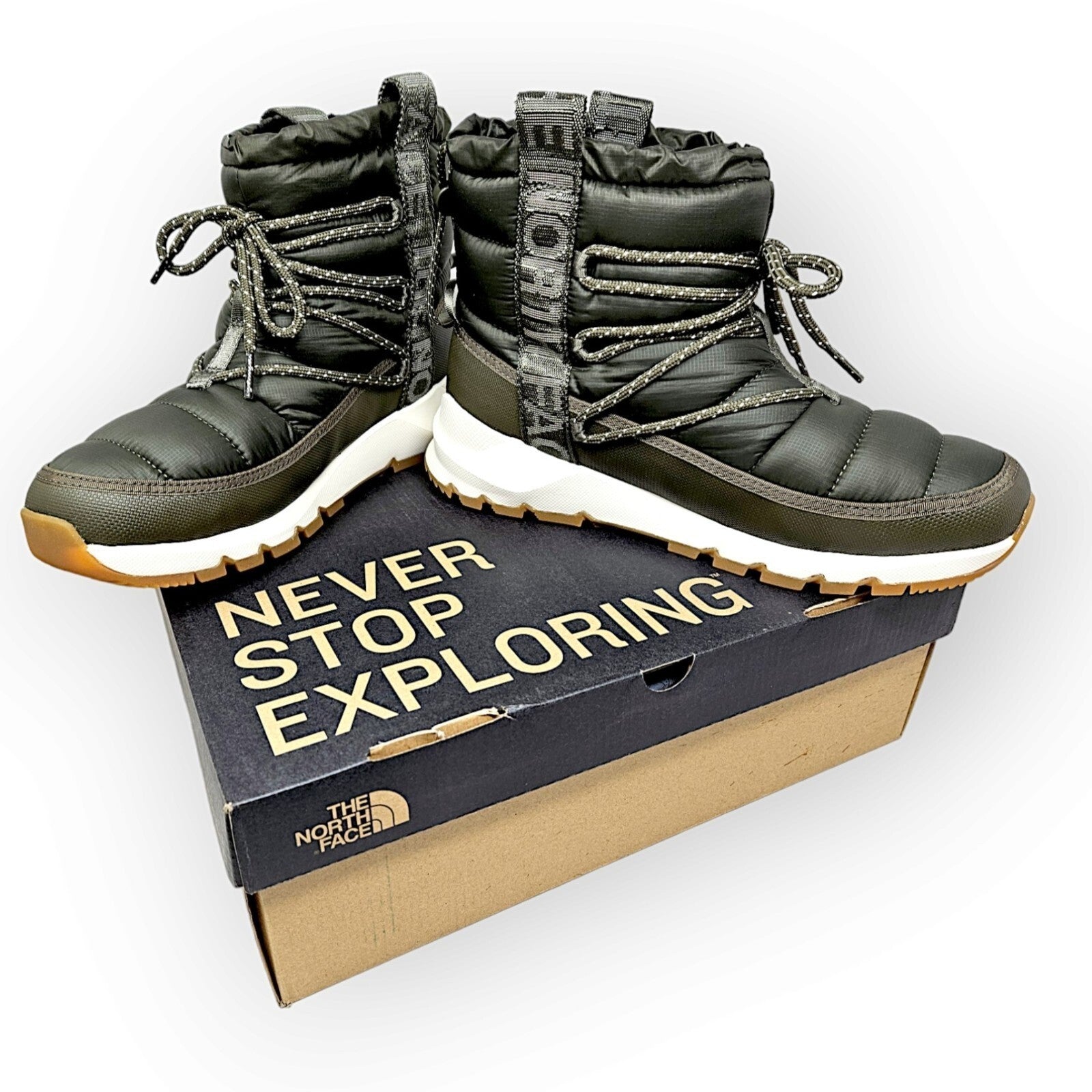 The North Face Womens Thermoball Pull-On Boots / Green / RRP £90
