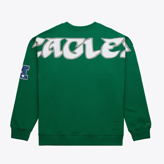 Mitchell & Ness Philadelphia Eagles There & Back 2.0 Crew Fleece Sweater/RRP £75