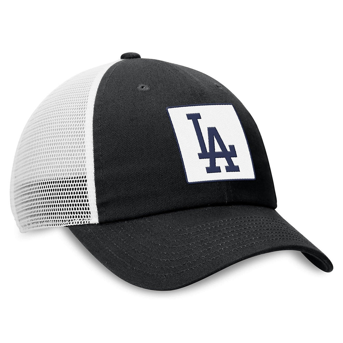 Nike Adult Los Angeles Dodgers Rise Structured Trucker Hat /Black White/ RRP £25