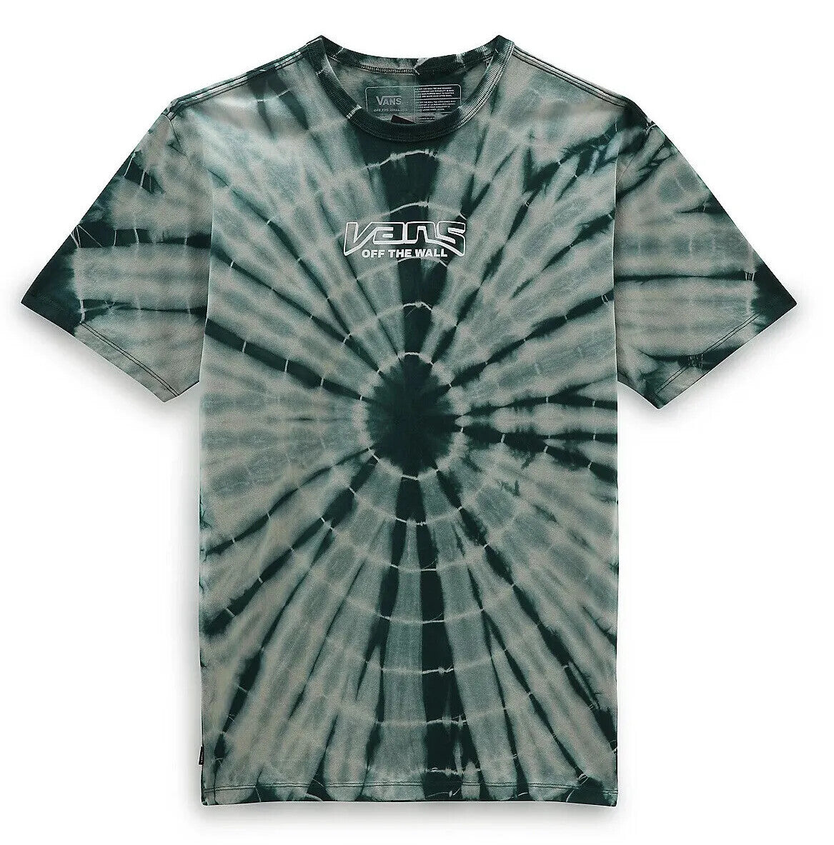 Vans Mens Off The Wall Classic Tie Dye T-Shirt / Green White / RRP £52