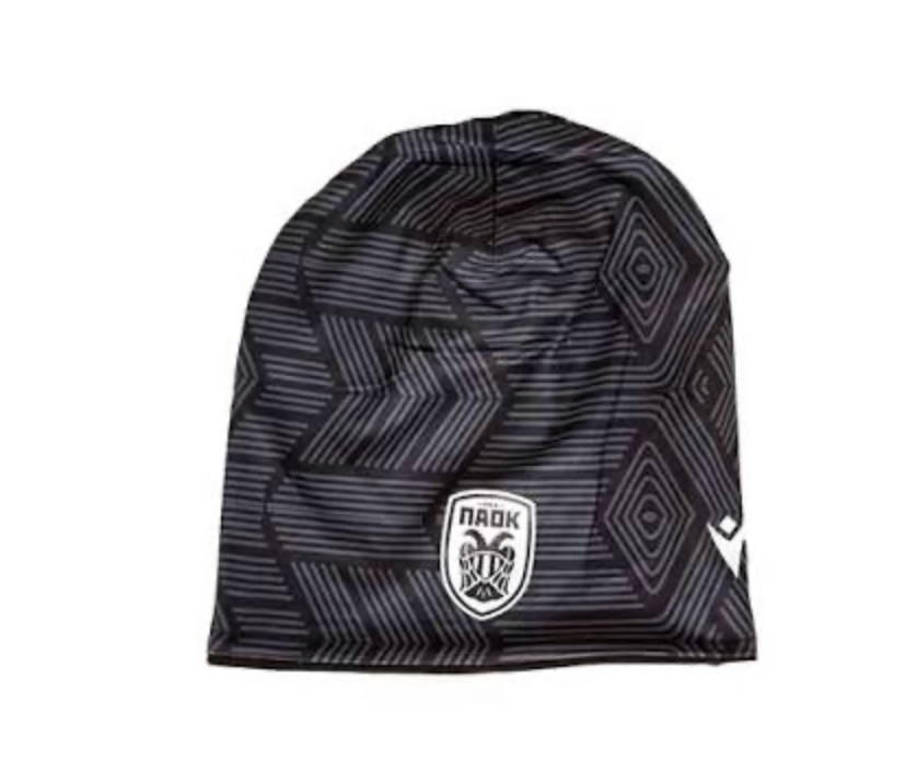 Macron Mens PAOK Beanie / Black / RRP £18