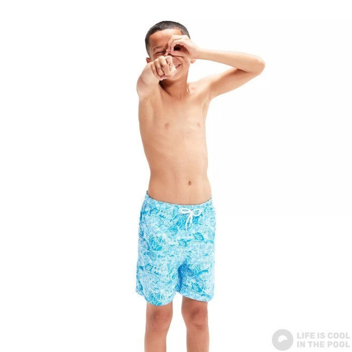 Speedo Boys Printed Swim Shorts / Blue / RRP £20