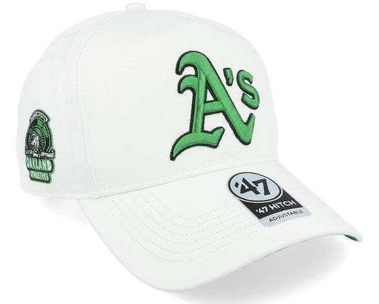 47 Brand Oakland Athletics A's Sure Shot Hitch Snapback Cap/White Green/RRP £35