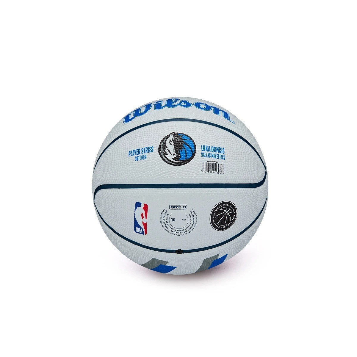 Wilson Dallas Mavericks Luka Doncic Player Icon Mini Basketball /White/ RRP £22