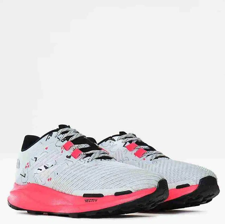 The North Face VECTIV Eminus Shoes - White Trail Marker Print/Brilliant Coral
