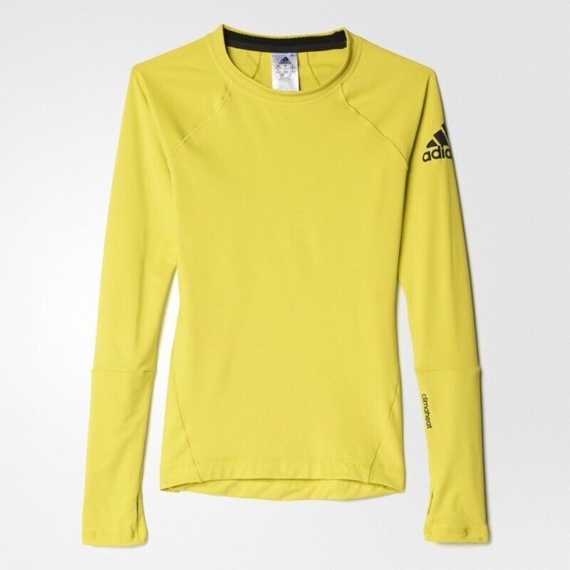 Adidas Women's Climaheat Long Sleeve Fitness Gym Top / Yellow / RRP £70