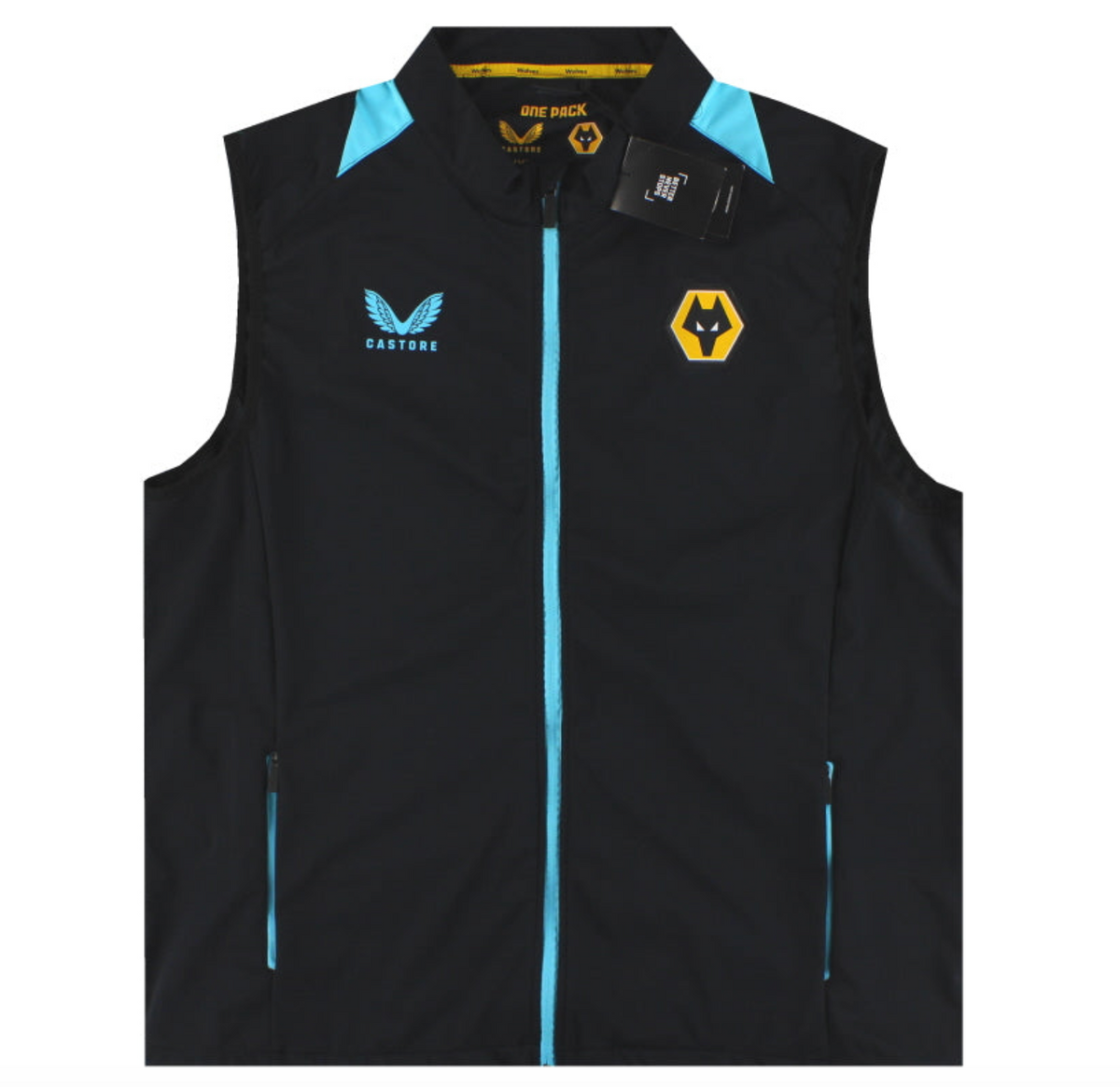 Castore Wolves Player Issue Pro Training Gilet / Black / RRP £75