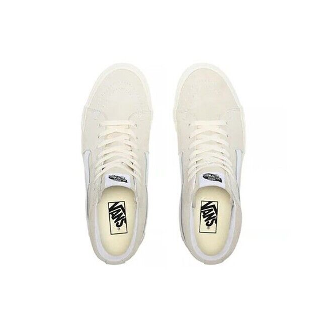 Vans Mens Sk8-Hi 'Pig Suede Trainers - Marshmallow' / Cream Yellow / RRP £80