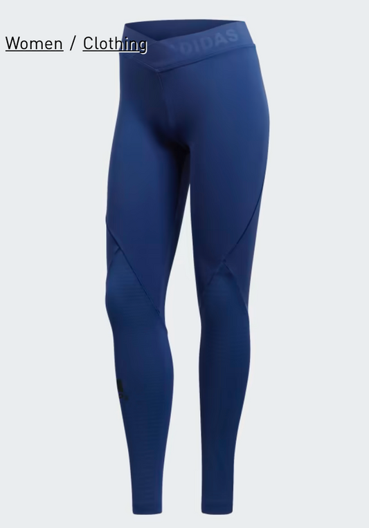 Adidas Womens Alphaskin Tech Tights / BNWT / Blue / RRP £75