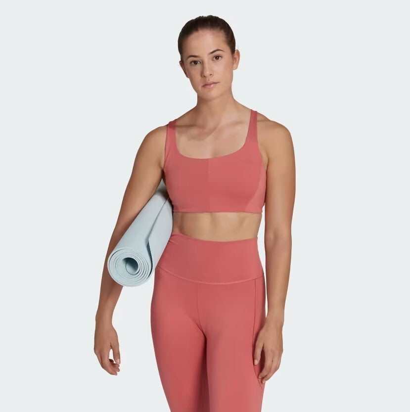 Adidas Womens Coreflow Medium Support Workout Bra / Red / RRP £38