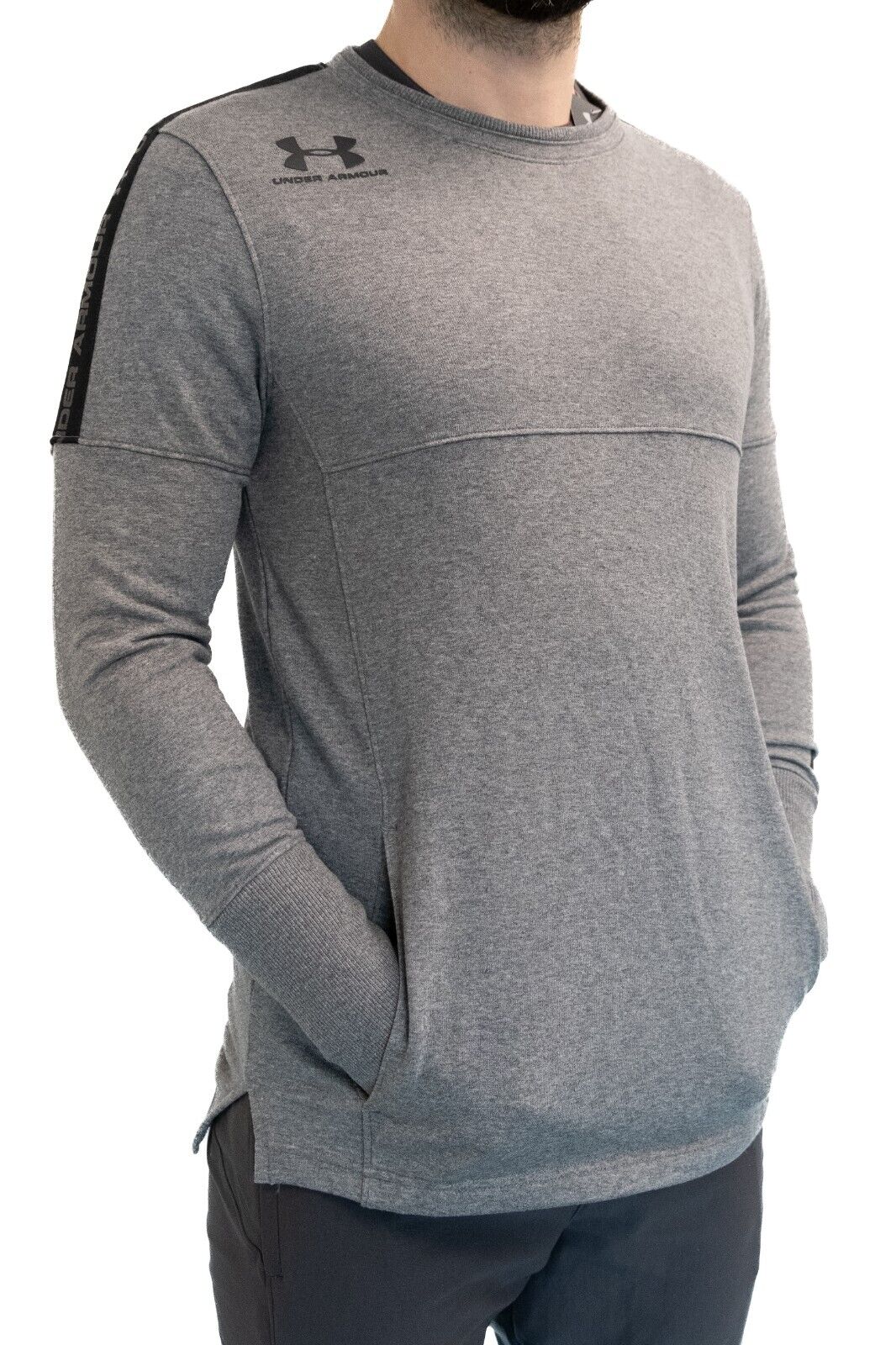 Under Armour 2019-20 Lokomotiv Moscow Off-Pitch Crew / Grey / Mens / RRP £29.99