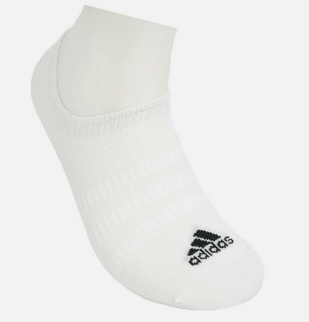 Adidas Unisex Light No Show 3 Pack Socks / White / RRP £12